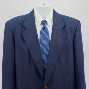 Savile Row Blue Wool 2 Gold Button Blazer 40R / Slim Fit 42R